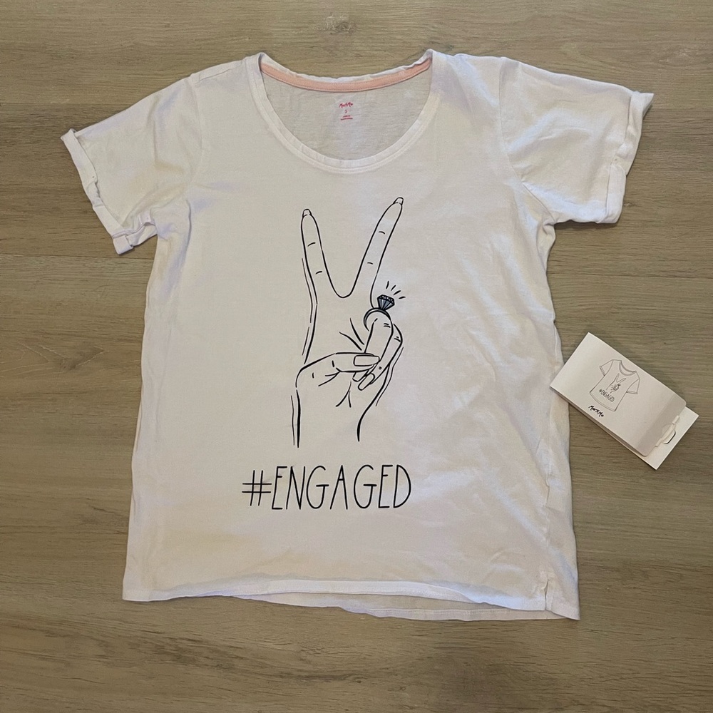NEW Miss to Mrs “Bling Ring #Engaged” T-Shirt